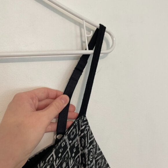 TORRID 3 Plus Size Skull Ikat Print Double Layered Cami Black Cream Tank Top 3X - Picture 10 of 16